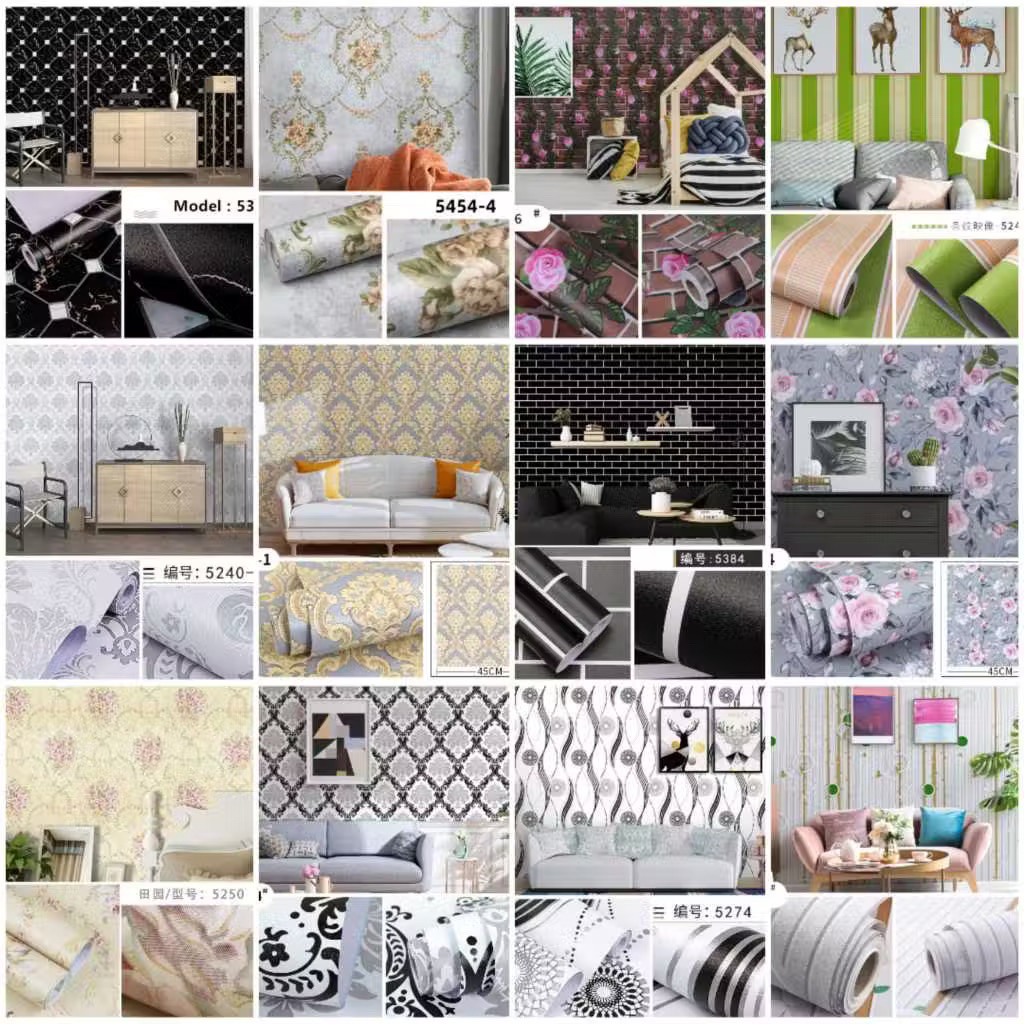 WALLPAPER DINDING TERMURAH MOTIF AESTHETIC UKURAN 45CMx8M