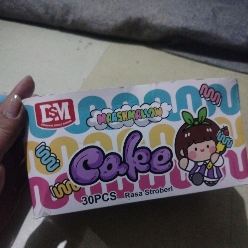 

Permen Marshmallow CAKE rasa strawberry isi 30pcs
