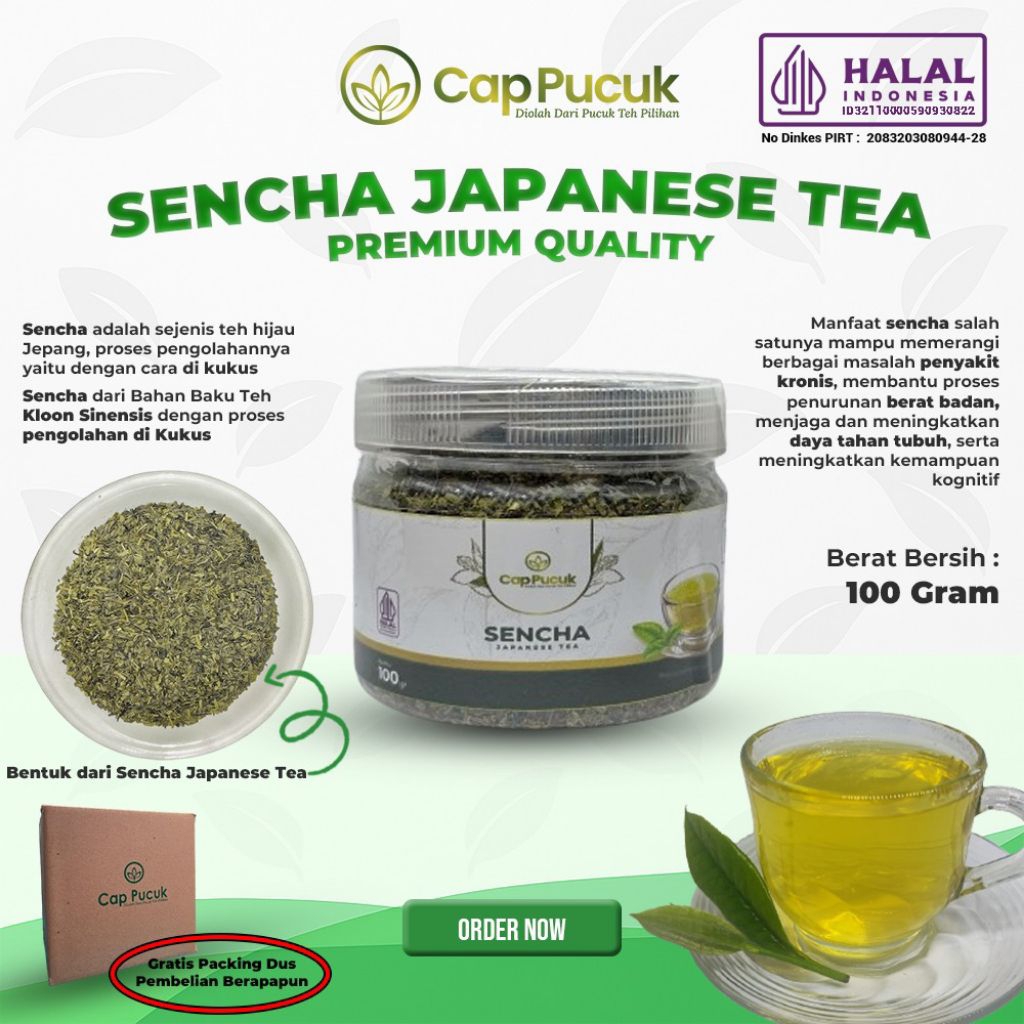 

SENCHA JAPANESE TEA CAP PUCUK