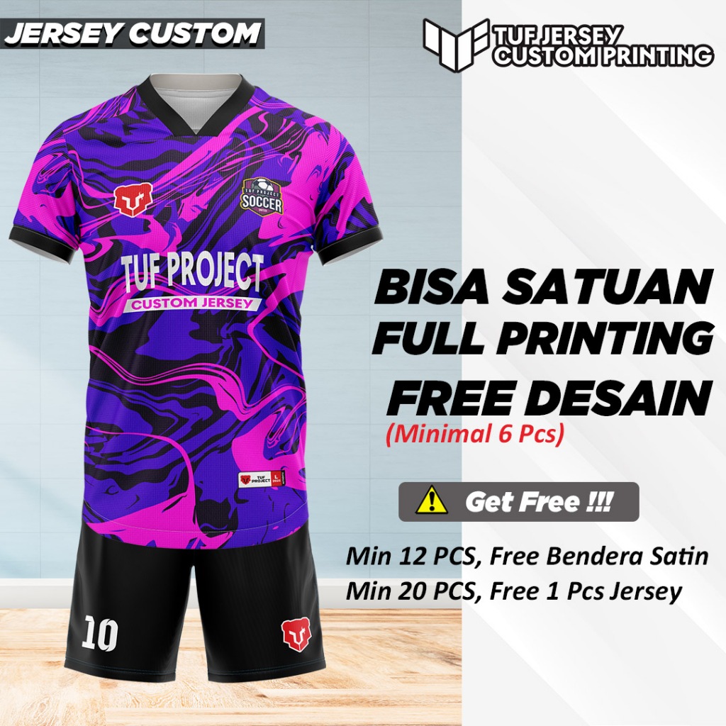 Jersey Custom Sepak Bola Futsal Printing Jarsey Jersi Kaos Football Badminton Bulutangkis Bulu Tangk
