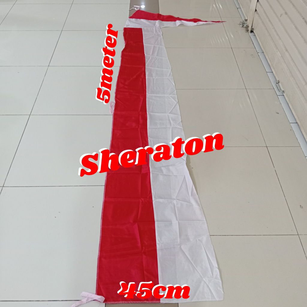 

umbul-umbul merah putih lurus pake lidah panjang 5meter