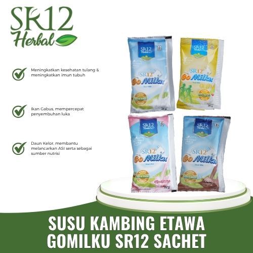 

Gomiku Sachet SR12 Susu Kambing Etawa Isi 40pcs meningkatkan nafsu makan anak, kecerdasan otak anak