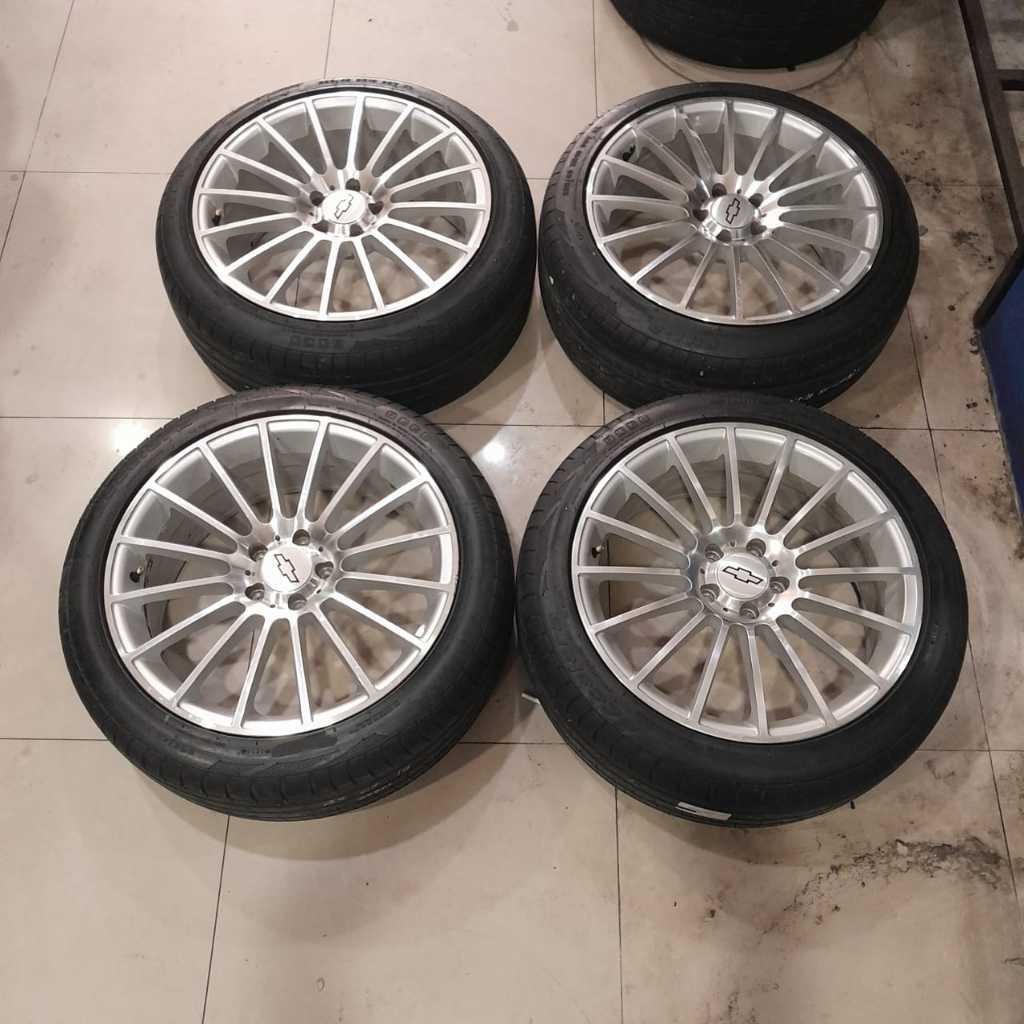 Velg Mobil Second HSR ROSTOCK Ring 19 Lubang 5x112 + Ban 225/235 45 r19 Cocok MERCY VW DLL