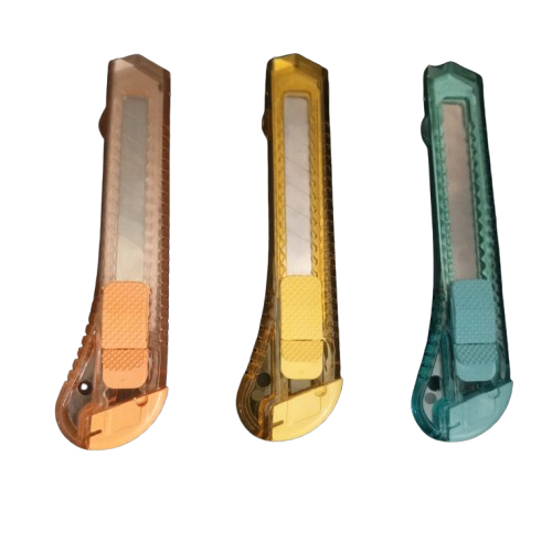 

Cutter Bening Transparan Besar - Pisau Cutter Bening Ukuran Jumbo Tajam & Awet