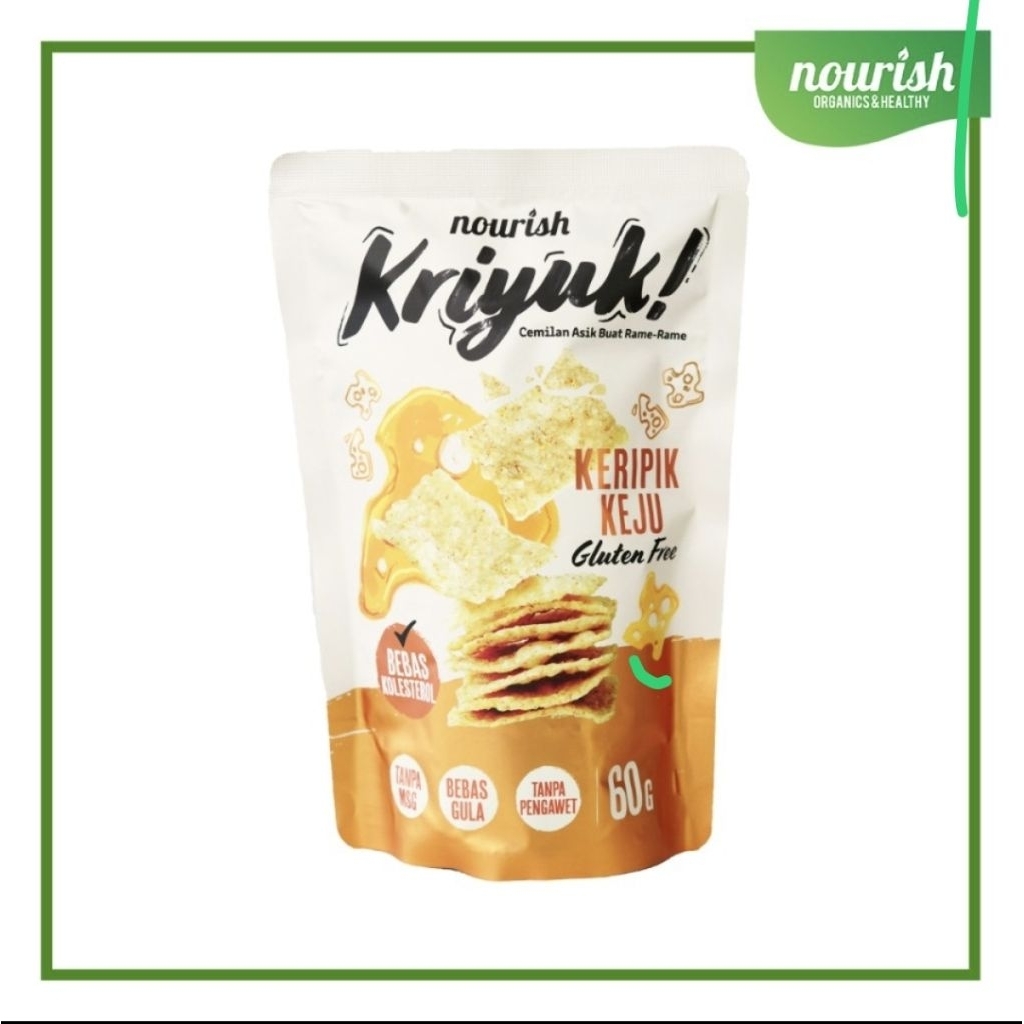 

Nourish Kriyuk Keripik Keju Edam Gluten Free 60 gram