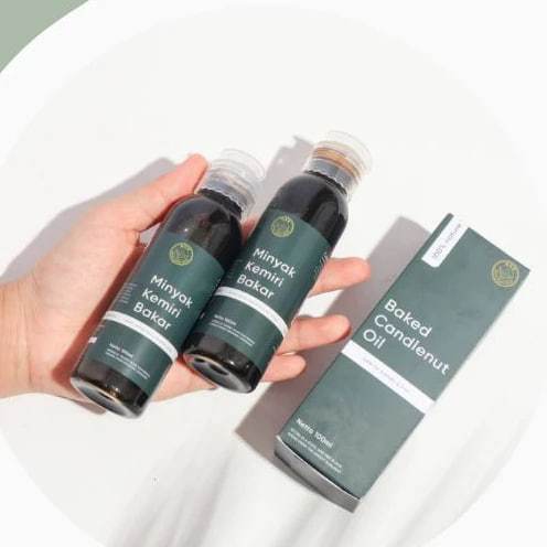 (COD) Minyak Kemiri Bakar 60ml Original Asli - Penumbuh Rambut Kumis Alis / Penghitam Rambut / Terla