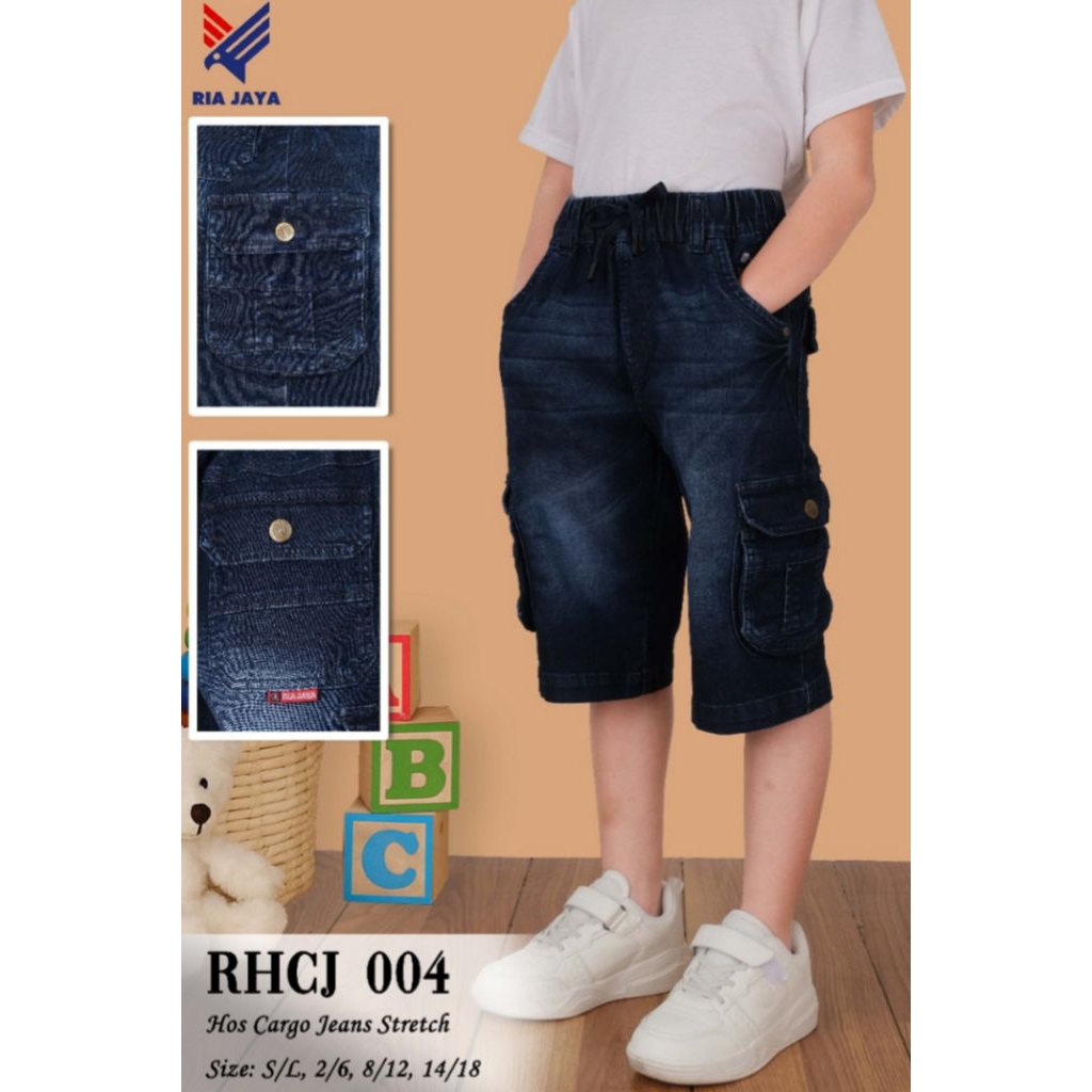 RIA JAYA// KARGO JEANS PENDEK CELANA ANAK MODEL TERBARU