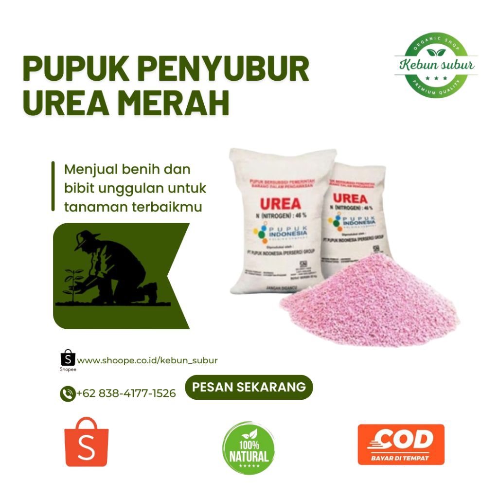 KEBUN_SUBUR - Pupuk Urea Merah Penyubur Tanaman Kemasan