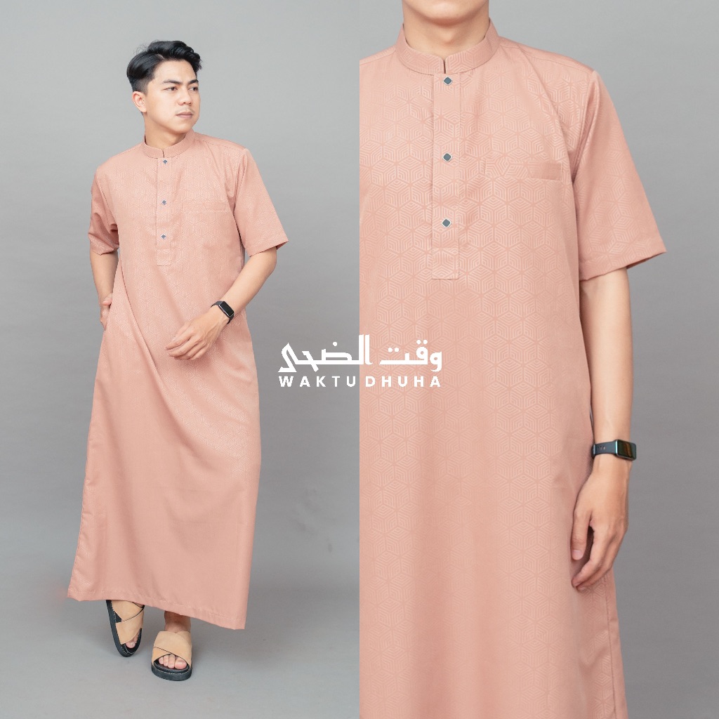 NEW PRODUCT WAKTU DHUHA - GAMIS LENGAN PENDEK PRIA DEWASA PREMIUM JUBAH DHUHA