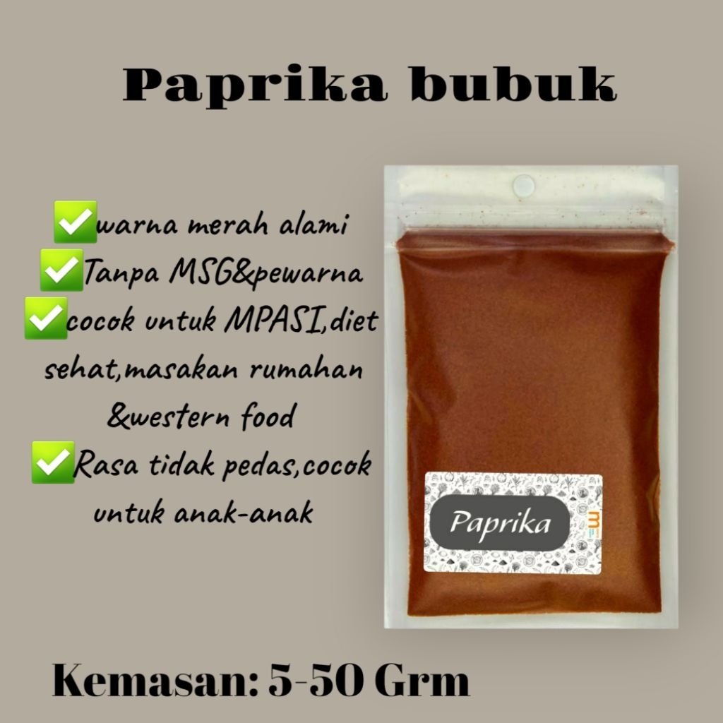 

Paprika Bubuk Seasoning Powder Bumbu Dapur Instan Organik Murni Tanpa MSG