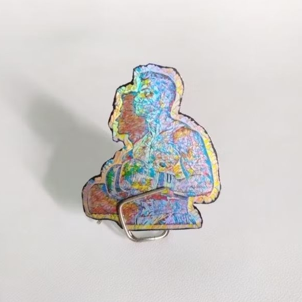 

Sticker hologram Mozaic Boxer Beladiri Tinju Bayangan Combat Sport Untuk hp Stiker laptop motor helm
