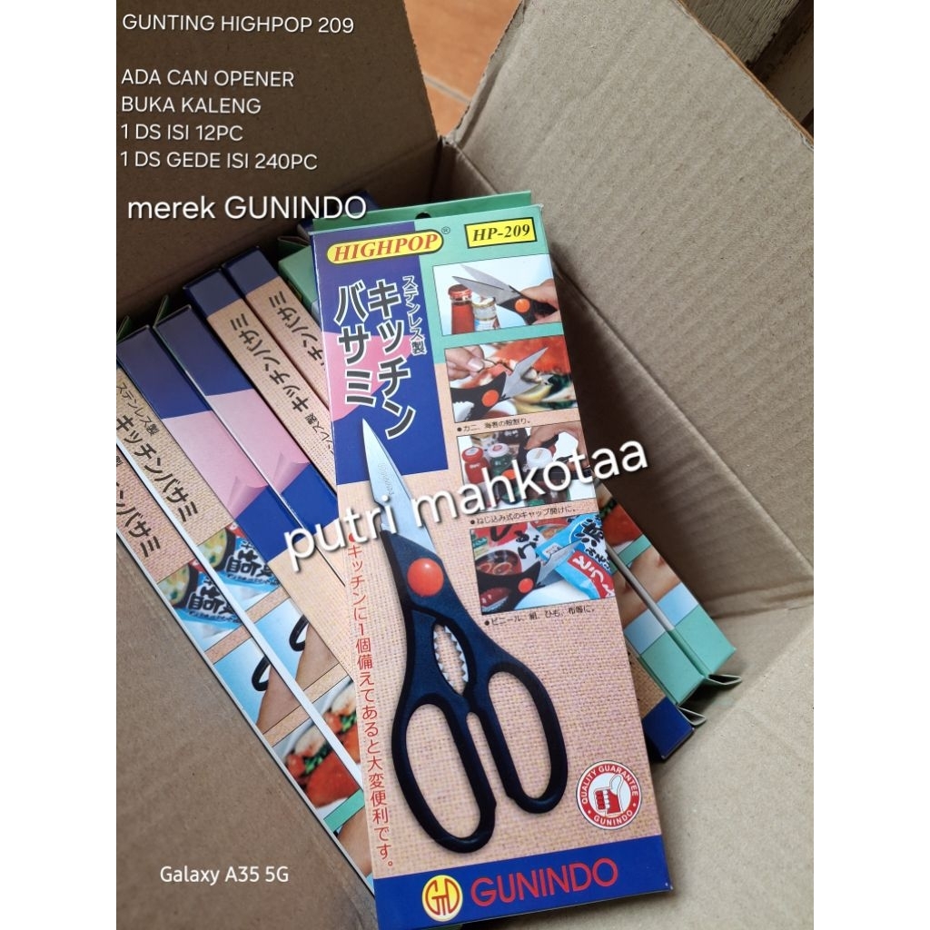 

Gunting Gunindo Highpop HP- 209