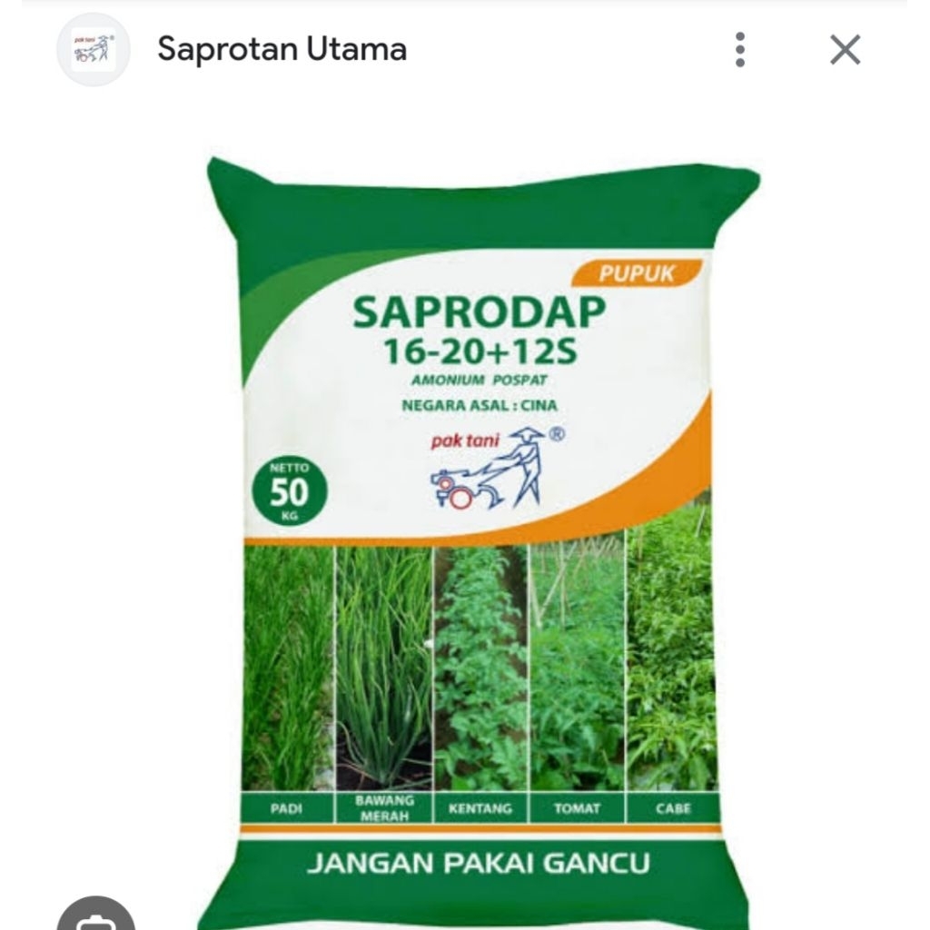 Pupuk SAPRODAP Pak Tani Repack 1 Kg