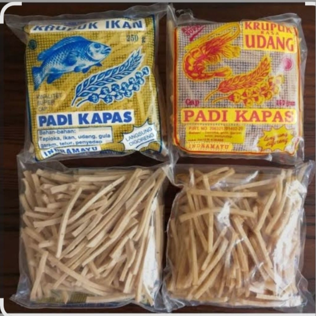kerupuk udang padi kapas stik indramayu