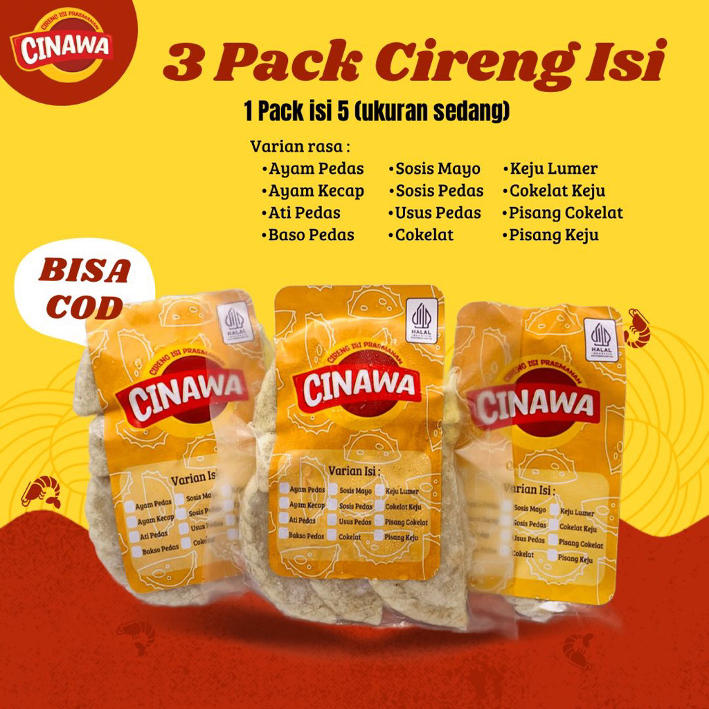 

CINAWA || Cireng Isi Frozen || Bundling 3 pack Cireng Isi