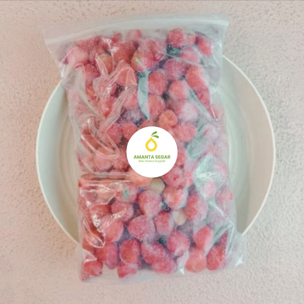 

Amanta Segar Bogor | Buah Strawberry Frozen Stroberi Strawbery Strawberry Beku Freshly Frozen 1kg 500gr 250gr 100gr Cocok Untuk Jus Buah Amanta Segar