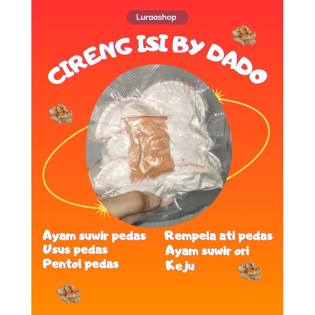 

CIRENG ISI BY DADO ADA 6 VARIAN ISI PER PACK VAKUM ISI 8PCS