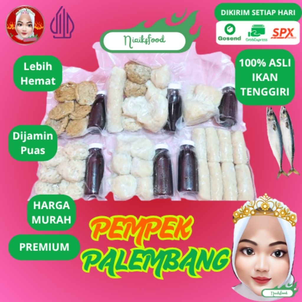 

Pempek palembang Promo Paket Murah / Free Cuko / Pempek Ikan Tenggiri / Ikan Asli / Super Premium
