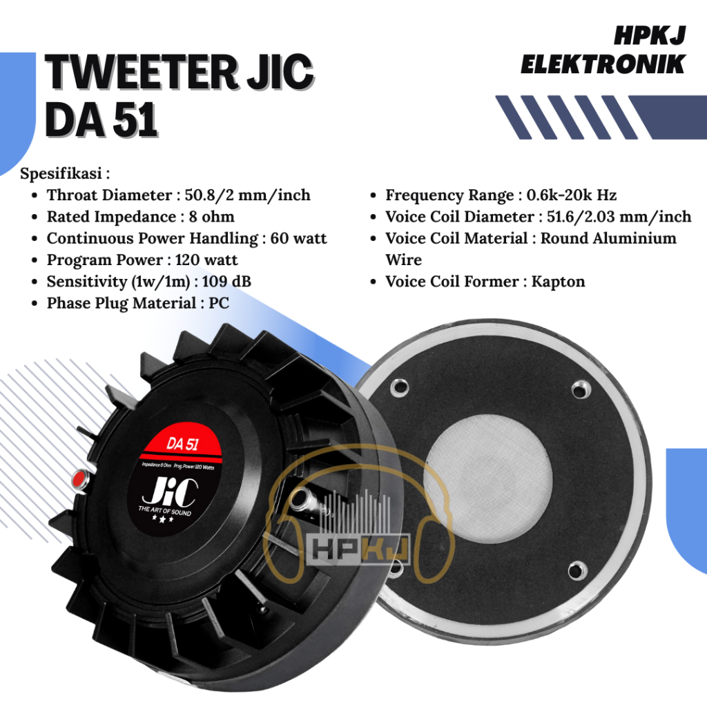 DRIVER TWEETER JIC DA 51 tweeter twiter jic da-51