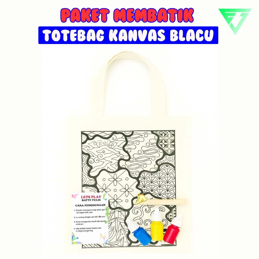 

Paket MEMBATIK kain tas totebag lengkap pewarna canting