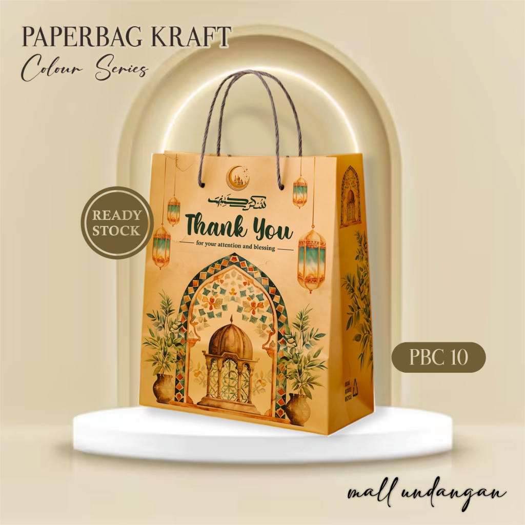 

(12 PCS) PAPER BAG MOTIF WARNA PAKET LUSINAN - TAS SOUVENIR PERNIKAHAN COLOUR READY STOCK PBC 10