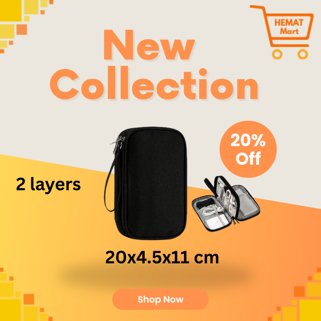 HMRT Tas Gadget Organizer Bag Gadget Travel Pouch