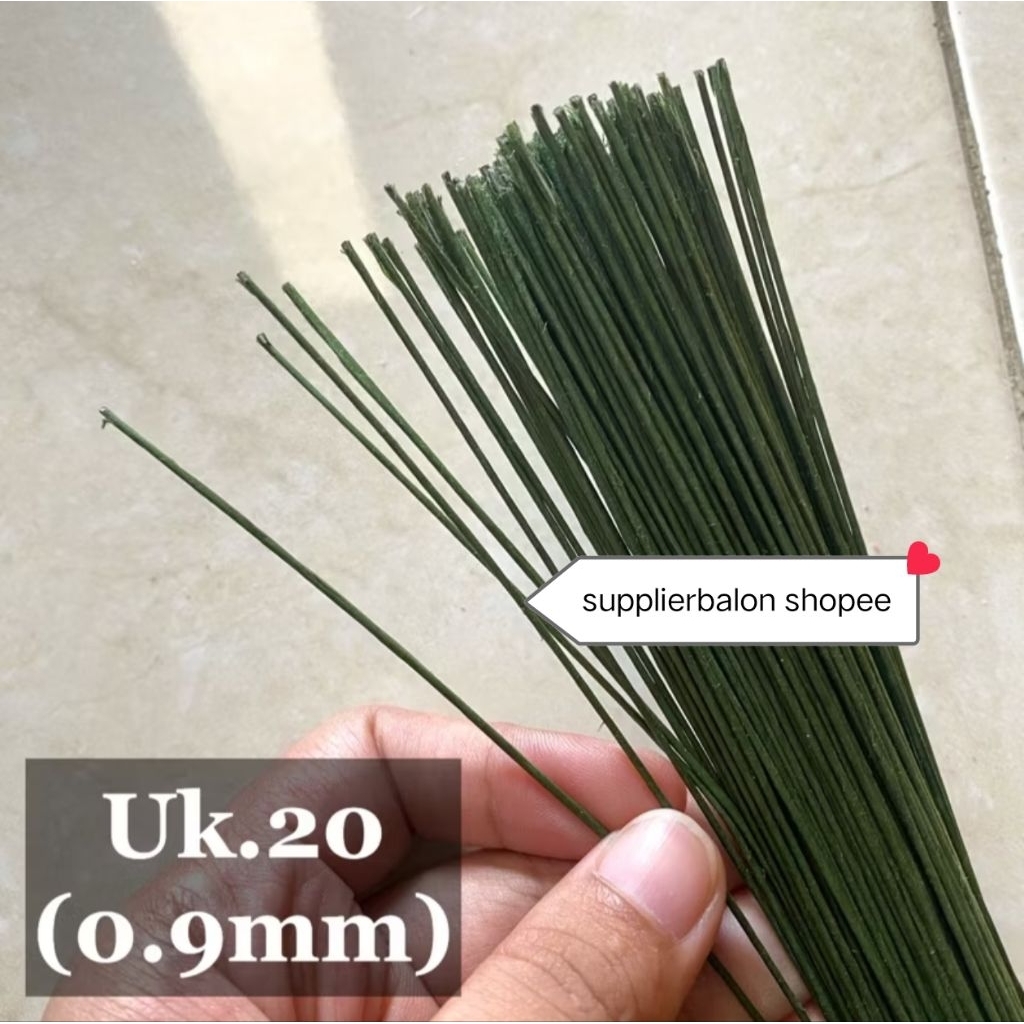 (isi 5) Kawat bunga 60cm No.18 , No.20 , No.2#  kawat flower tangkai bunga