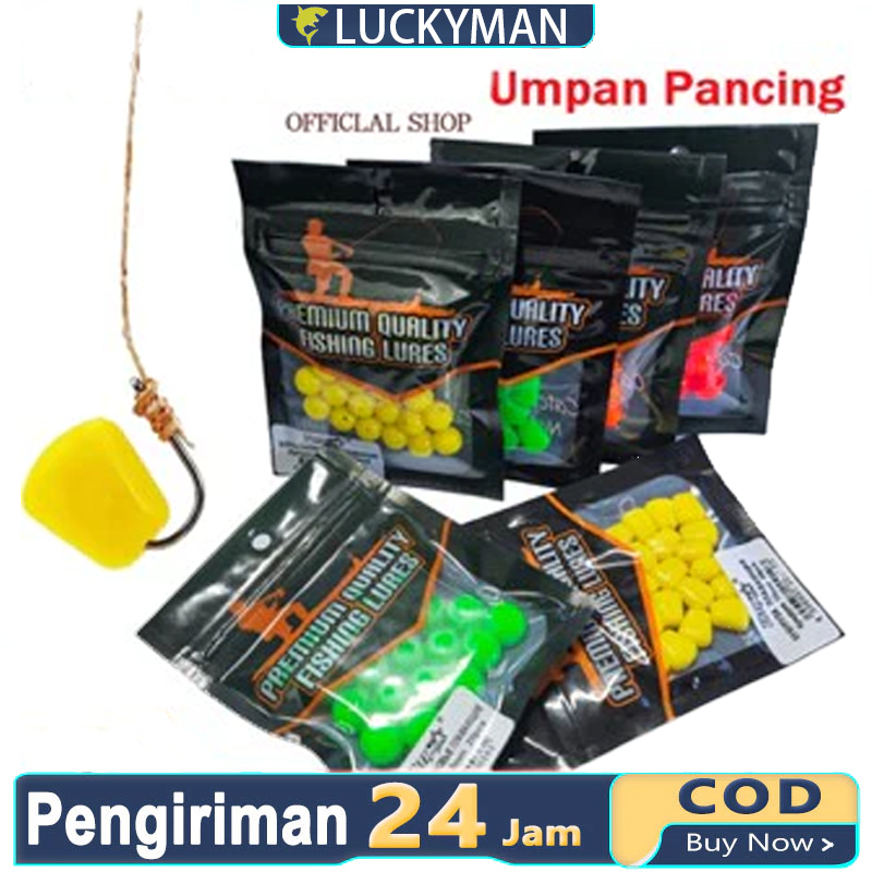 Lucky Man - Jagung tiruan Jagung rasa madu Jagung rasa buah Jagung rasa stroberi Umpan Memancing lka
