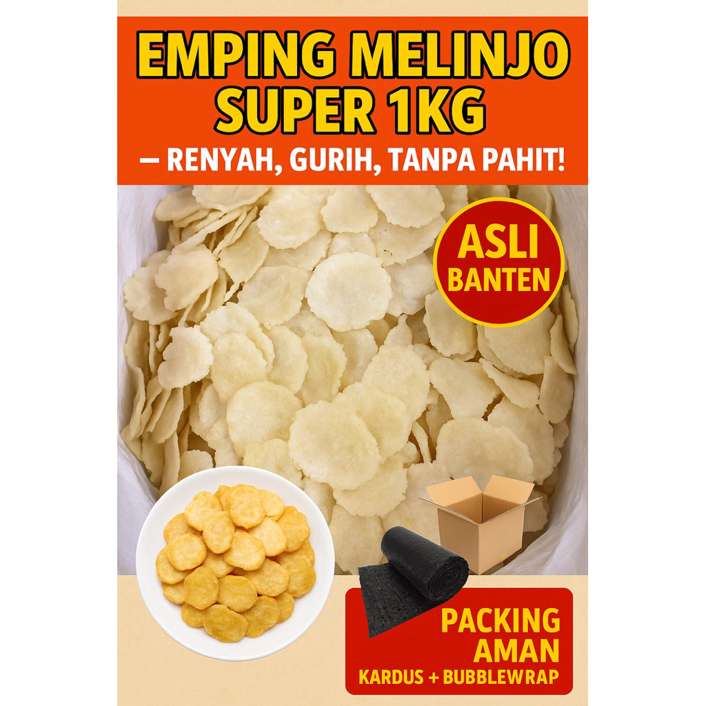 

Emping Melinjo Super Renyah Khas Banten 1 kg