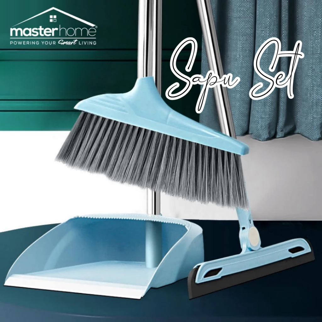 Masterhome Sapu Set 3in1 Alat Pembersih Lantai Set Sapu Pengki Pel Broom Set Sapu Pengki Pel