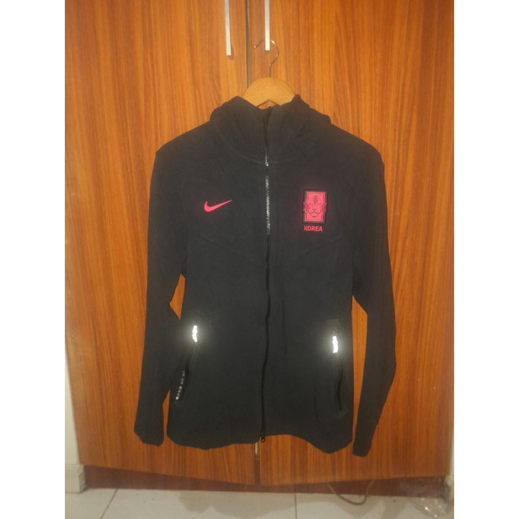 jaket hoodie nike tech pack korea football original