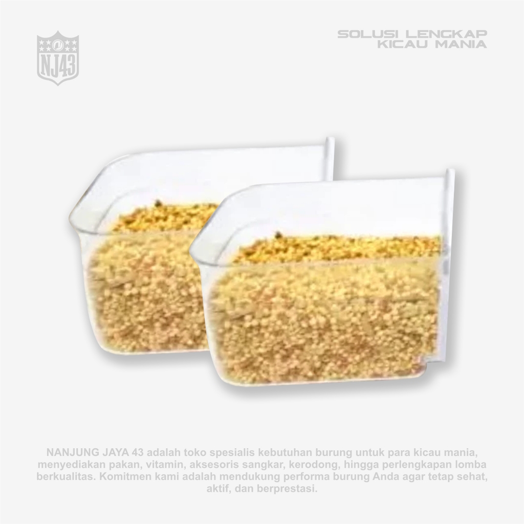 Cepuk Tempat Makan Minum Burung Lovebird – Cangkir Sangkar Anti Tumpah & Awet