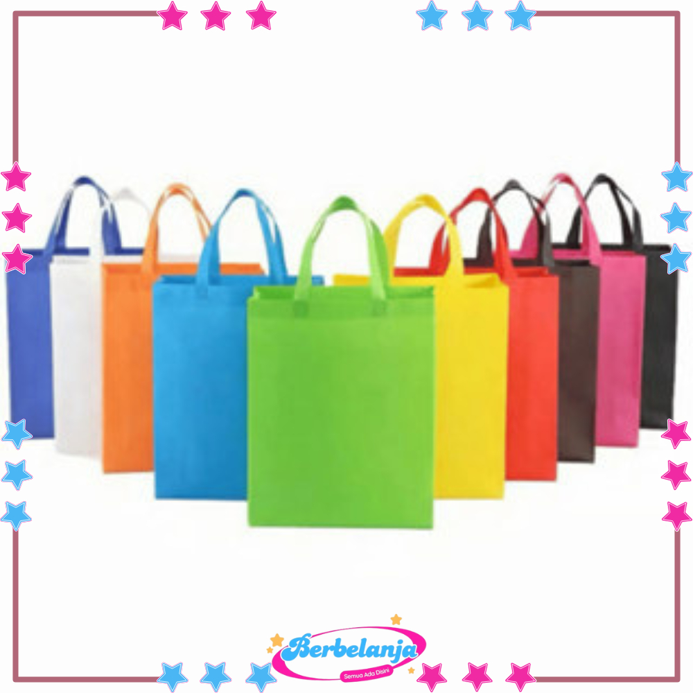 

BS GOODIE BAG TAS BELANJA SPUNBOND UNTUK SOUVENIR HAJATAN HAMPERS KANTONG 3 UKURAN BANYAK WARNA TAS LIPAT SAMPING WARNA POLOS 1191