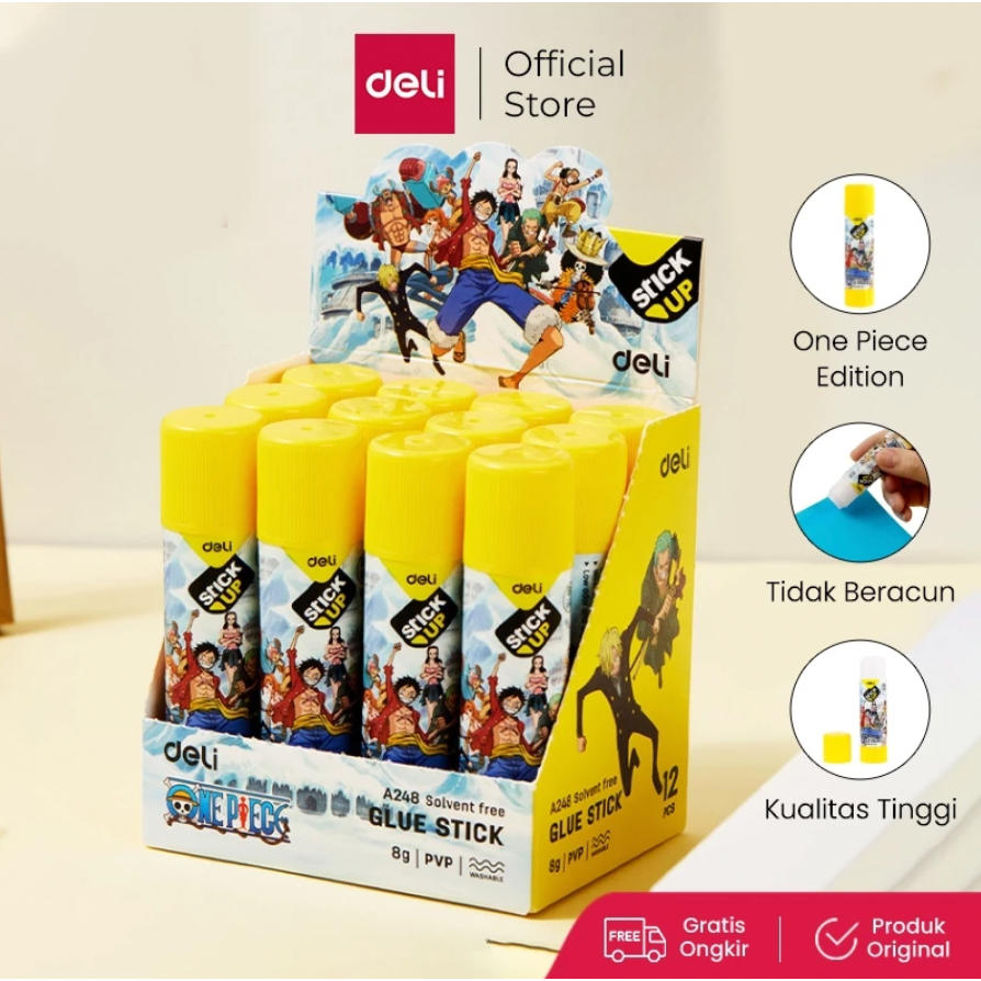 

Glue Stick / Lem Stik / Lem Kertas DELI One Piece EA248 (1pcs) - Tidak Beracun Mudah Dicuci