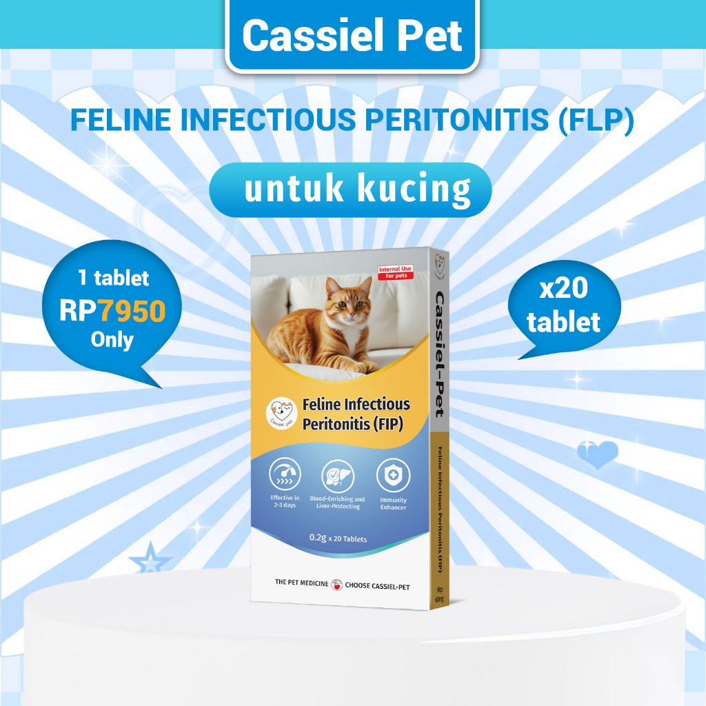Seaningrum Cassiel Pet Anti Virus Obat Fip Kucing Fip Tablet (Fip Basah - Fip Kering - Fip Neuro) (1