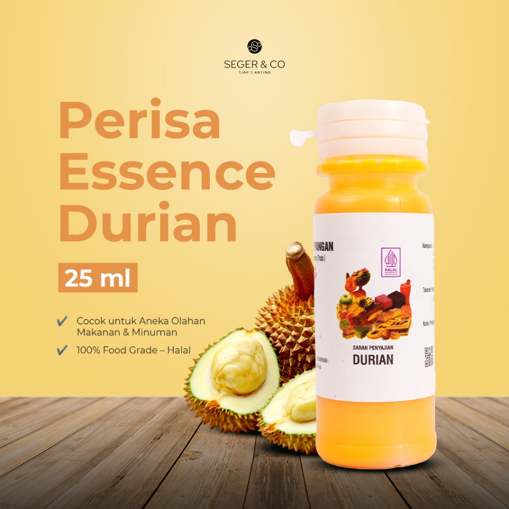 

Seger & Co Durian Essence Pasta Perisa Makanan 25ml | Bahan Tambahan Pangan Makanan & Minuman Halal Food Grade