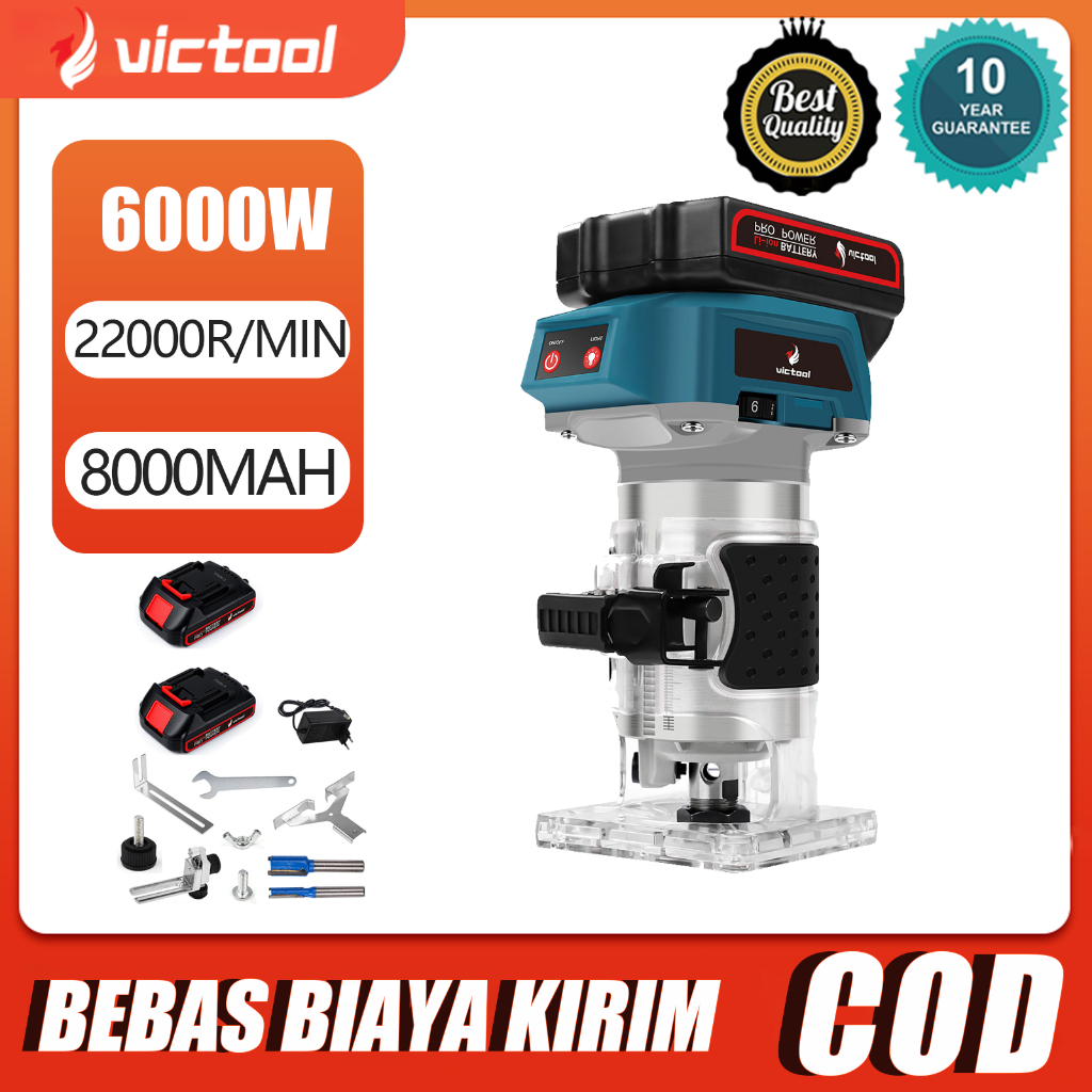 Victool 6000W mesin penggilingan kayu listrik mesin pemotong kayu murah cocok untuk ukiran/pemotonga