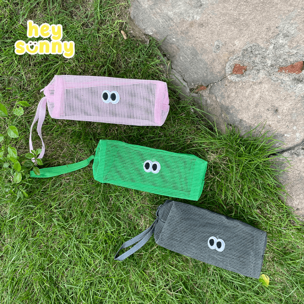 

pencil case / tempat pencil - transparent pencil case motif jaring jaring tempat alat tulis