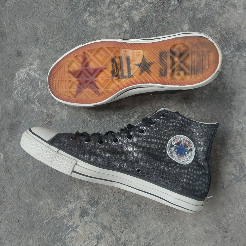 converse john varvatos snake skin black size 43