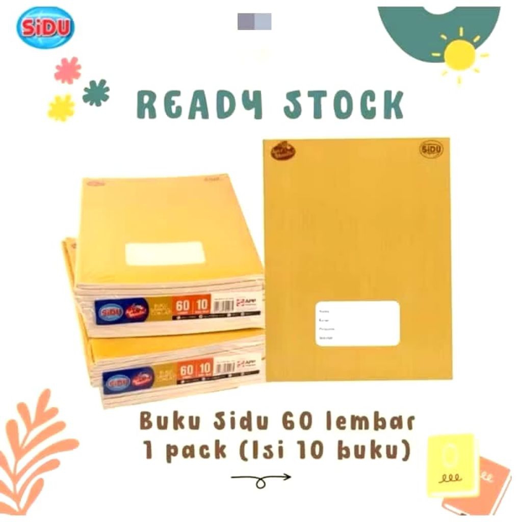 

BUKU TULIS SIDU 60 LEMBAR 1PAK 10 BUKU MURAH