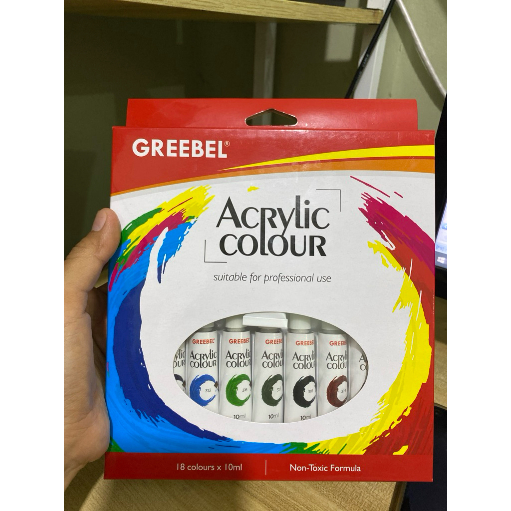 

Acrylik color/ pewarna akrilik greebel isi 18 warna 10ml