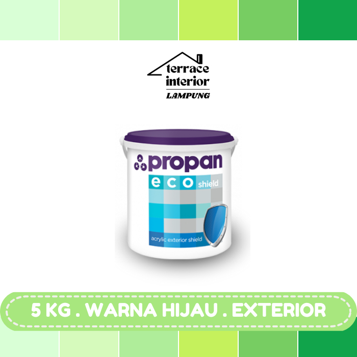 Cat Tembok Exterior Propan Eco Shield  Warna Hijau 5 Kg