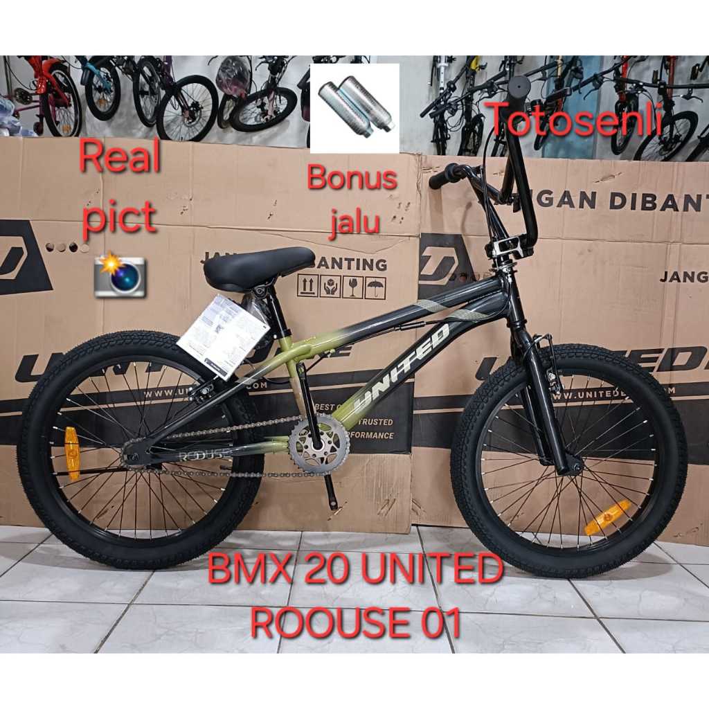 BMX 20 INCH SEPEDA UNITED ROOUSE 01 REM ROTOR BMX 20 INCH UNITED ROOUSE 01