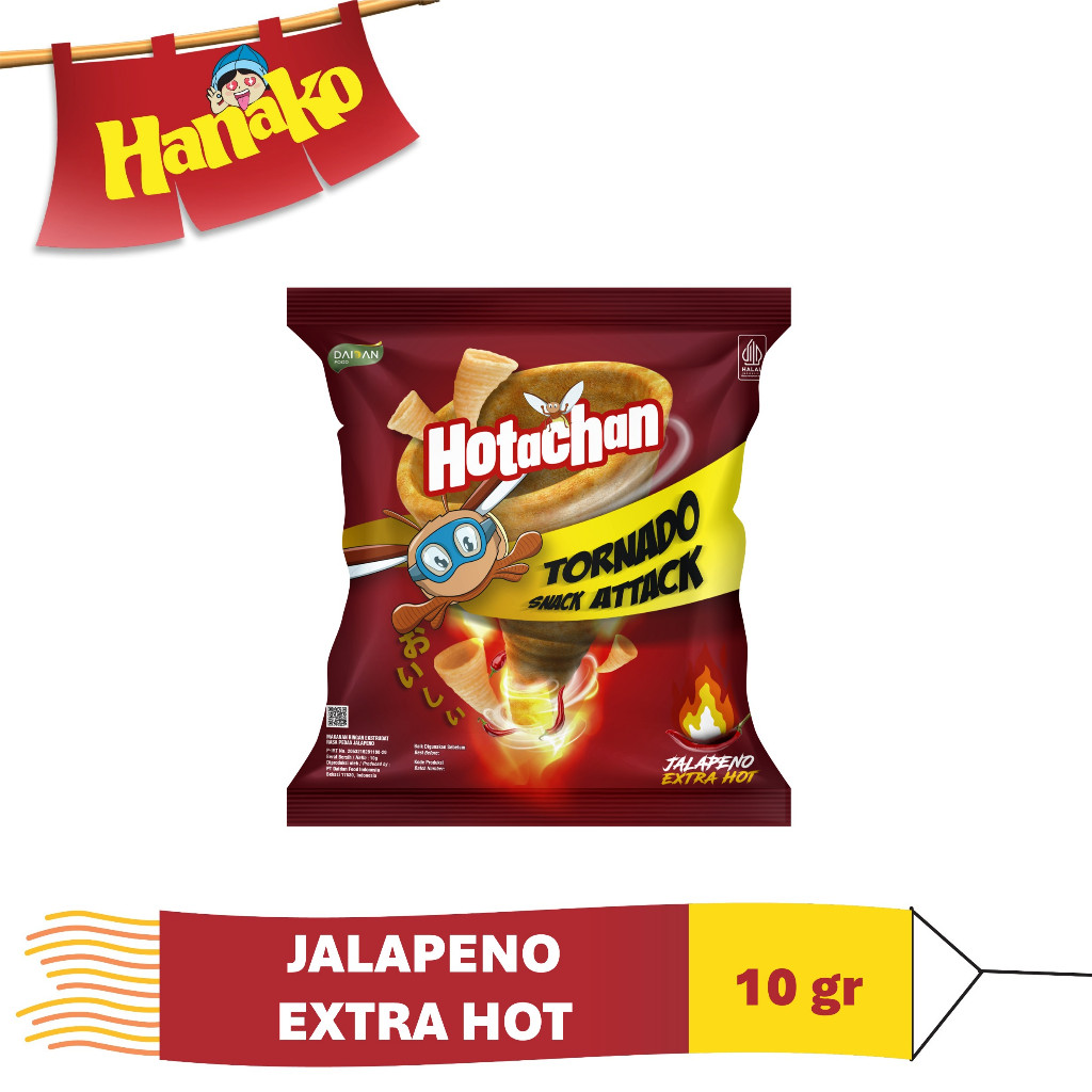 

Hotachan Tornado Snack Attack Jalapeno Extra Hot 10 gr