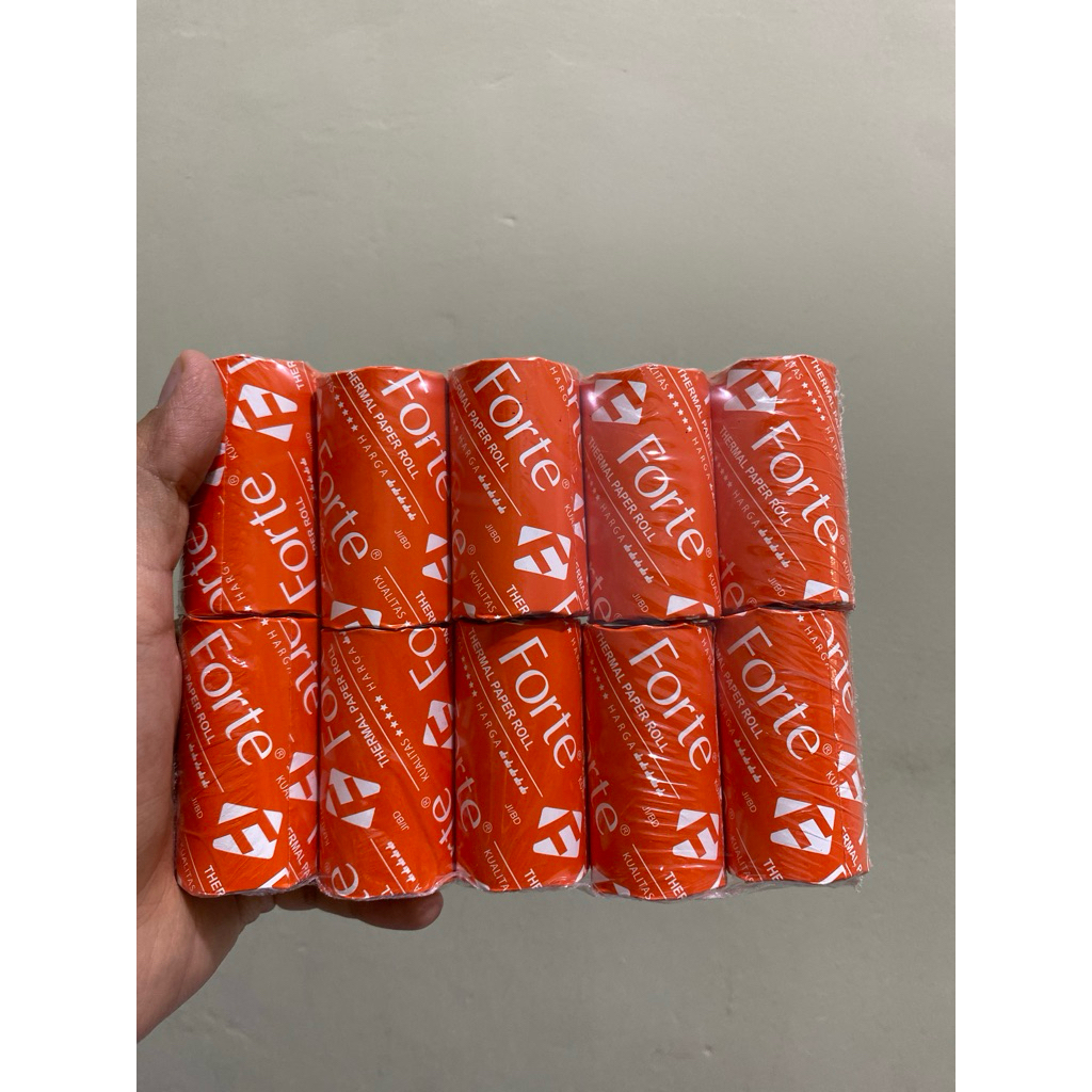 

Thermal roll/ kertas struk ukuran 57x30 isi 10 forte tanpa core