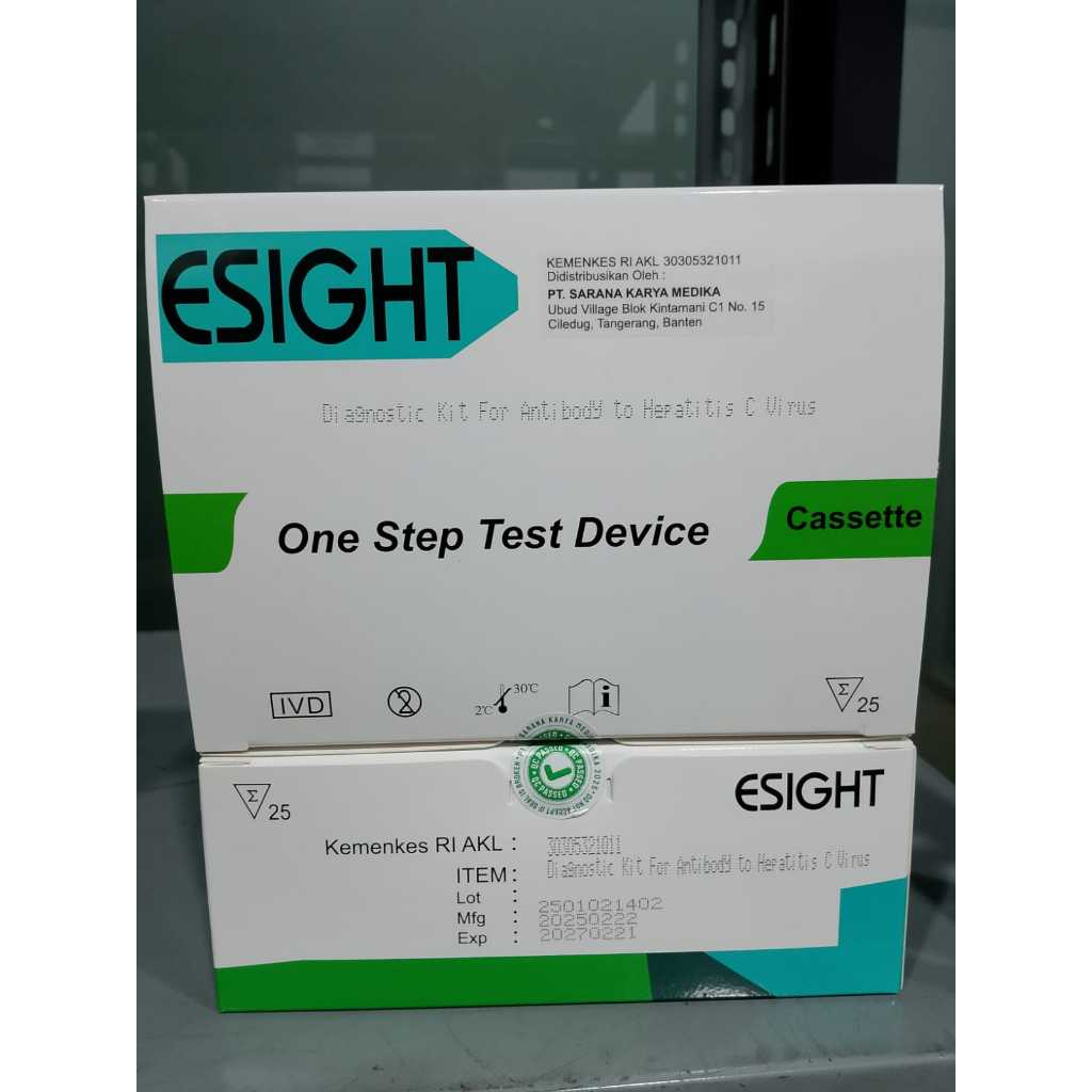 DIAGNOSTIC KIT FOR ANTIBODY TO HEPATITIS C VIRUS, ALAT TES HEPATITIS C ESIGHT