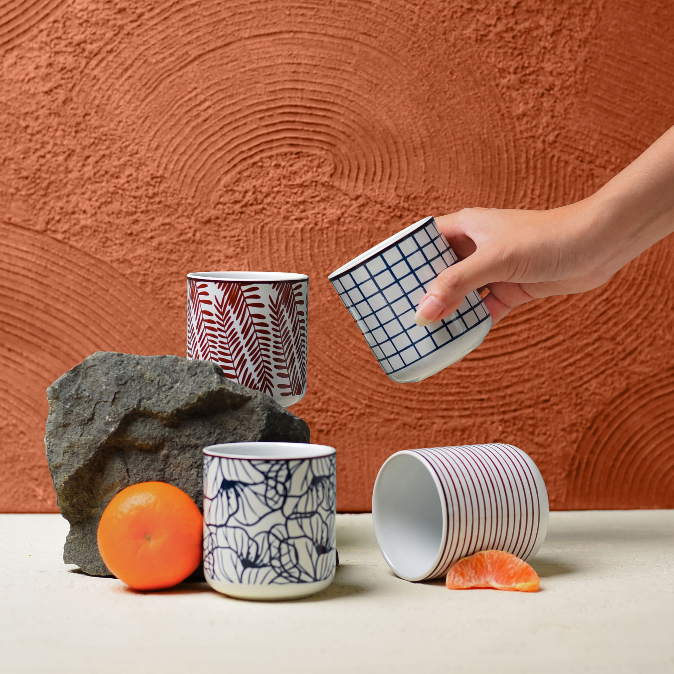 Carramica Gelas Keramik Coralline Ocha Mug