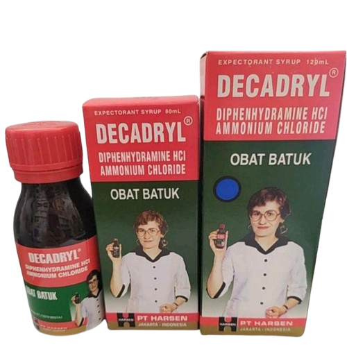 Decadryl Expectorant Syrup 60ml dan 120ml / Obat Batuk Karena Flu, Asma, Alergi