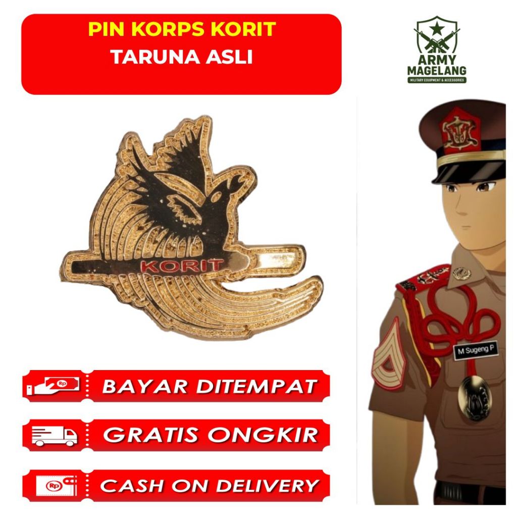 PIN KORPS KORIT PDH TANCAP TARUNA AKMIL ASLI
