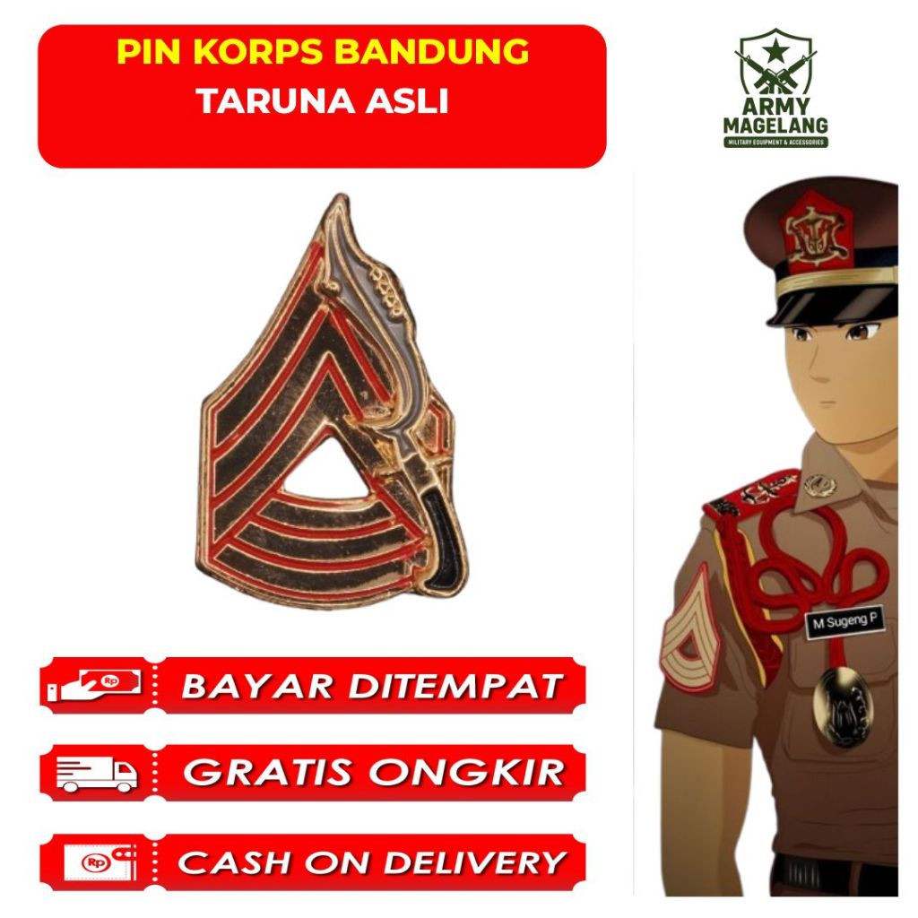 PIN KORPS KUJANG PDH TANCAP TARUNA AKMIL ASLI